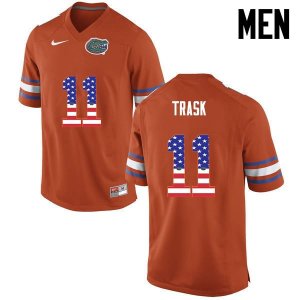 Men's Florida Gators #11 Kyle Trask NCAA Nike Orange USA Flag Fashion Authentic Stitched College Football Jersey SPF5362AE